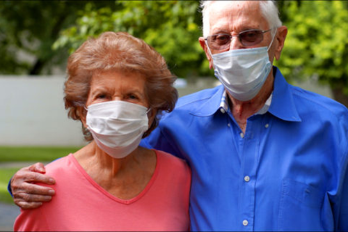 Senior Couple in Masks