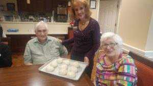Annette DeCamp with Residents at Our Daily Bread