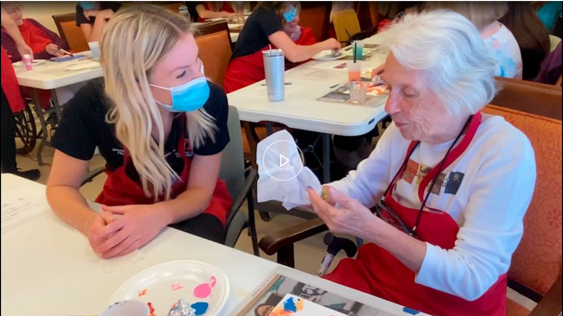 Featured image for “Ohio State students work with memory support residents to create art”