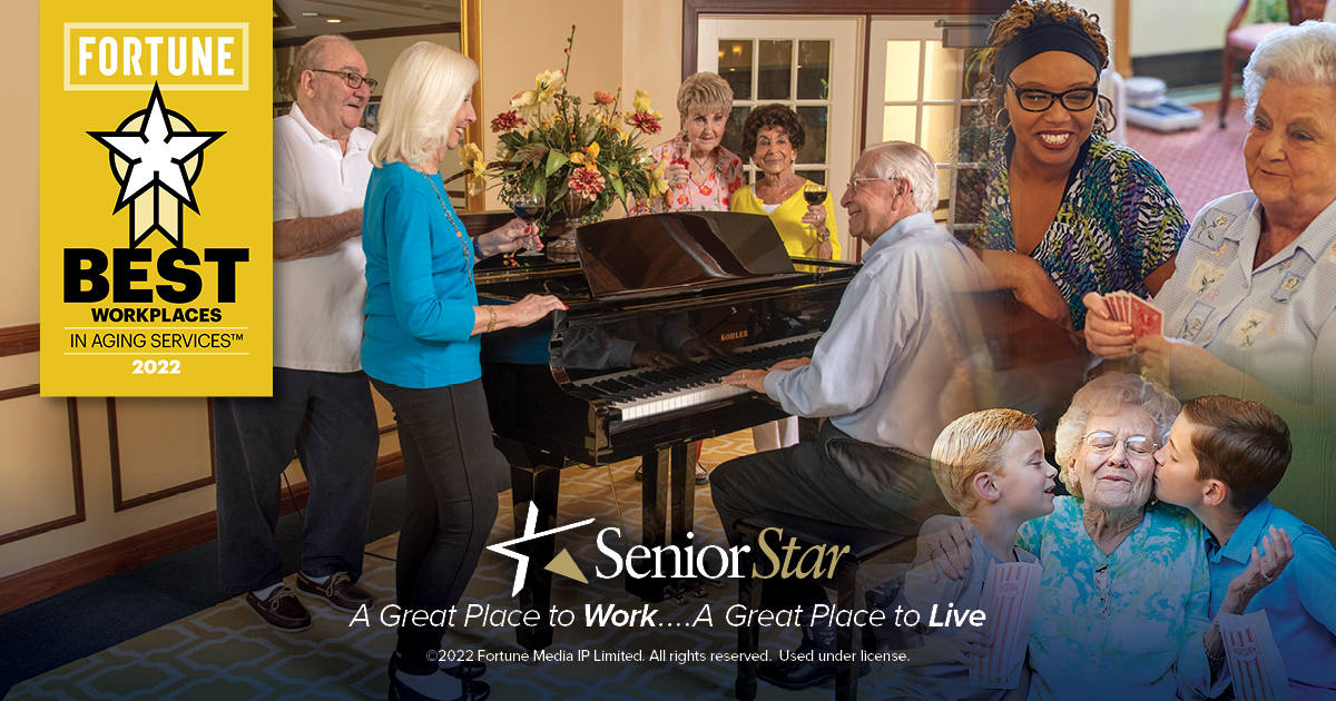 Featured image for “Fortune and Great Place to Work® Rank Senior Star in Top 5 Best Workplaces in Aging Services™ 2022”