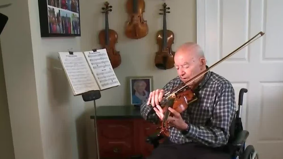 93-year-old uses engineering experience to create his own violins