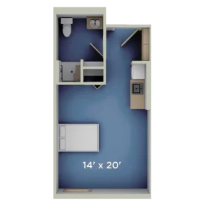 Allen floor plan at Harrison on 5th by Senior Star