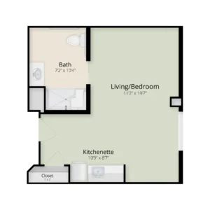 Bluebell floor plan at Dublin Retirement Village