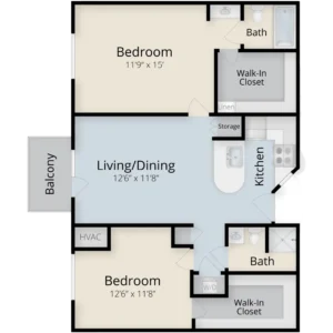 Dublin Retirement Village two bedroom floor plans