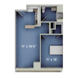 Edmonston floor plan at Harrison on 5th
