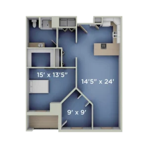Moore floor plan at Harrison on 5th