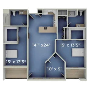 Smith floor plans at Harrison on 5th by Senior Star
