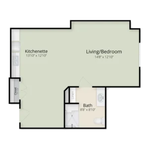 Foster floor plan at The Kenwood by Senior Star