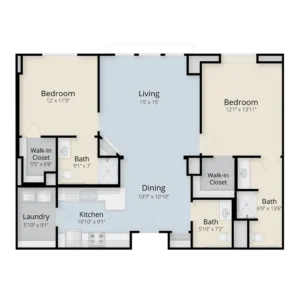 Dempsey B floor plan at The Kenwood by Senior Star