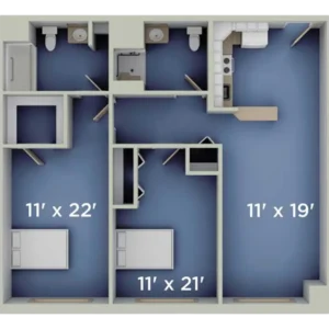 Lu floor plan at Harrison on 5th by Senior Star