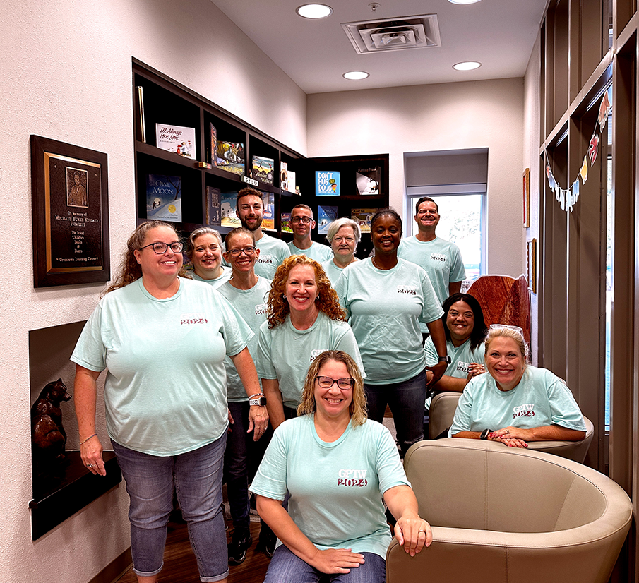 Employees smiling