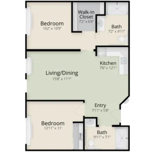Primrose floor plan at Senior Star Wexford Place in Kansas City